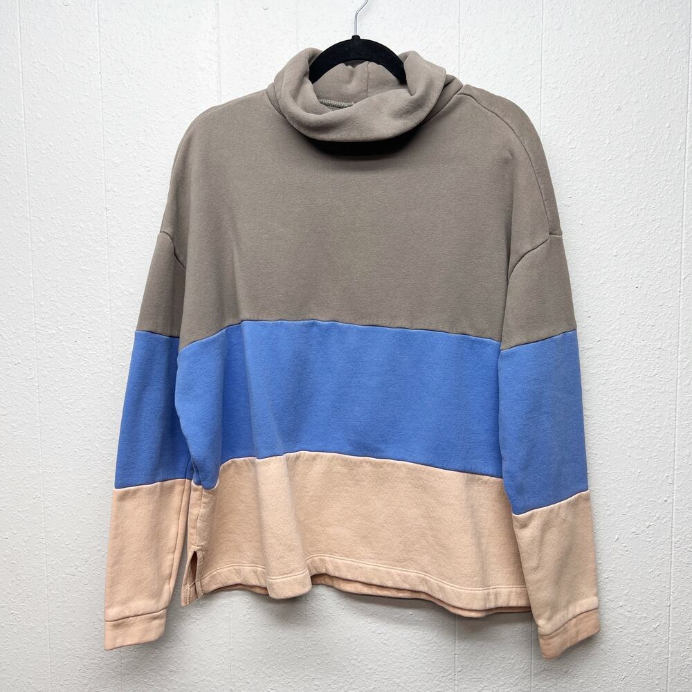 UOF Turtleneck Athleisure Oversized Womens Sweatshirt Small Activewear Soft Cozy - Picture 1 of 12